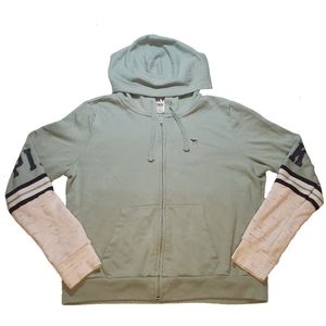 Victoria Secret Pink Blue Full Zipper Hoodie